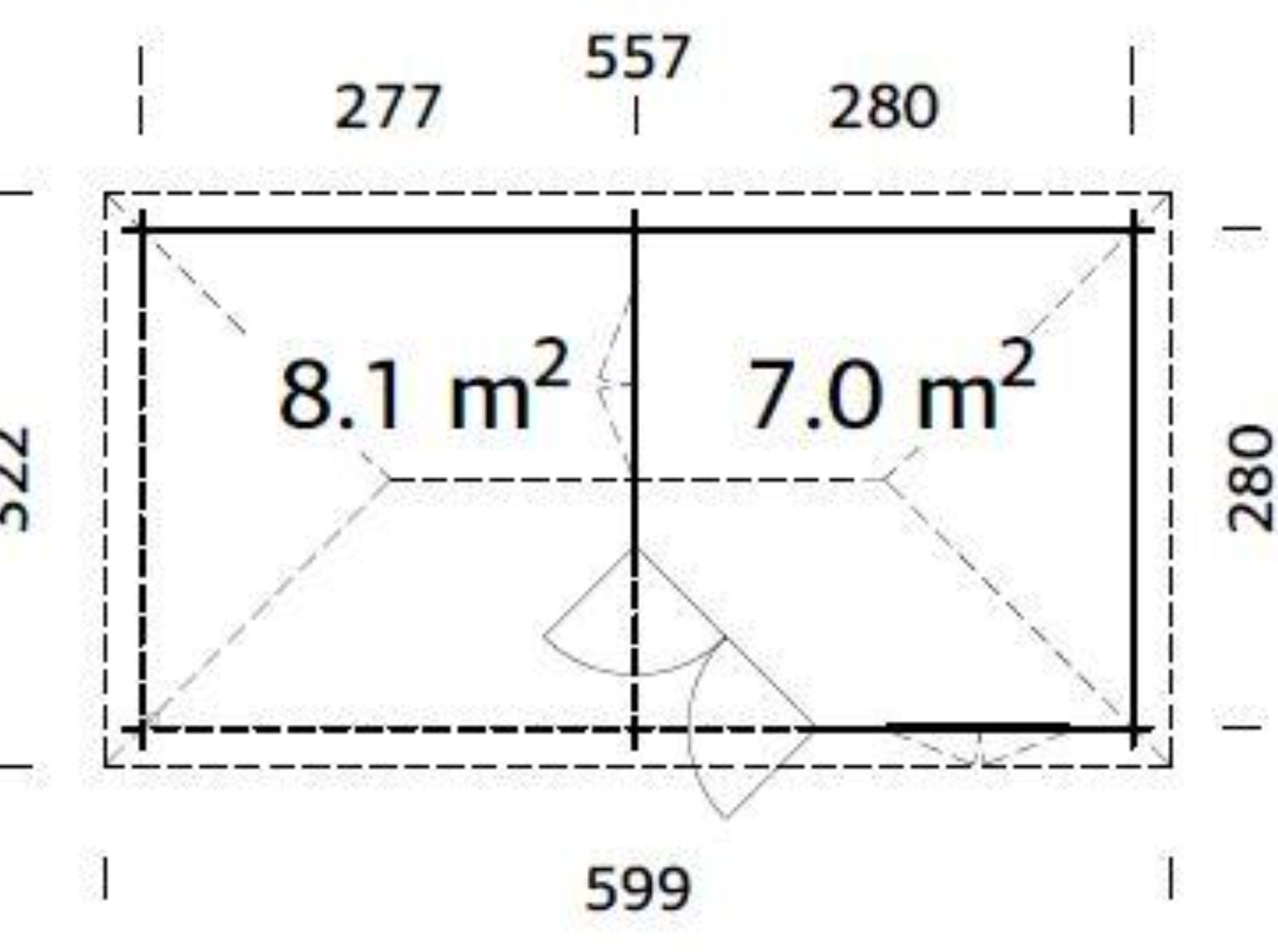 Palmako | Melanie XXL (18′3″ × 9′2″ | 75.3 sq.ft. | 1.1″) Pavilion Summer House with Canopy