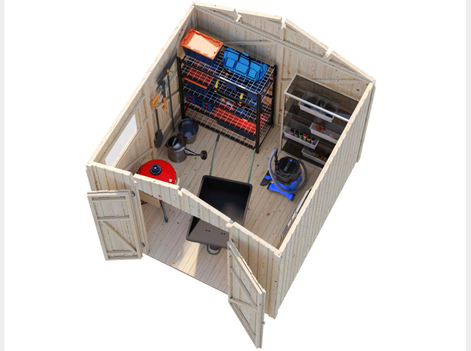 Palmako | Nils S (7'8" x 7'10" | 58.1 sq.ft.) Storage Shed