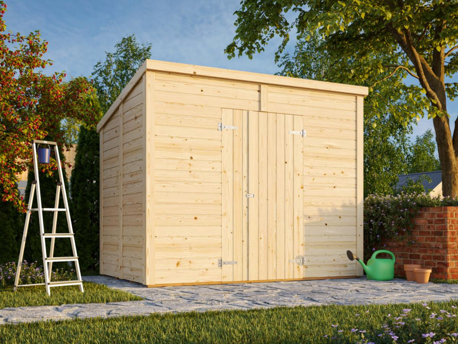 Palmako | Leif M (8′11″ × 5′7″ | 48.4 sq.ft.) Practical Garden Shed