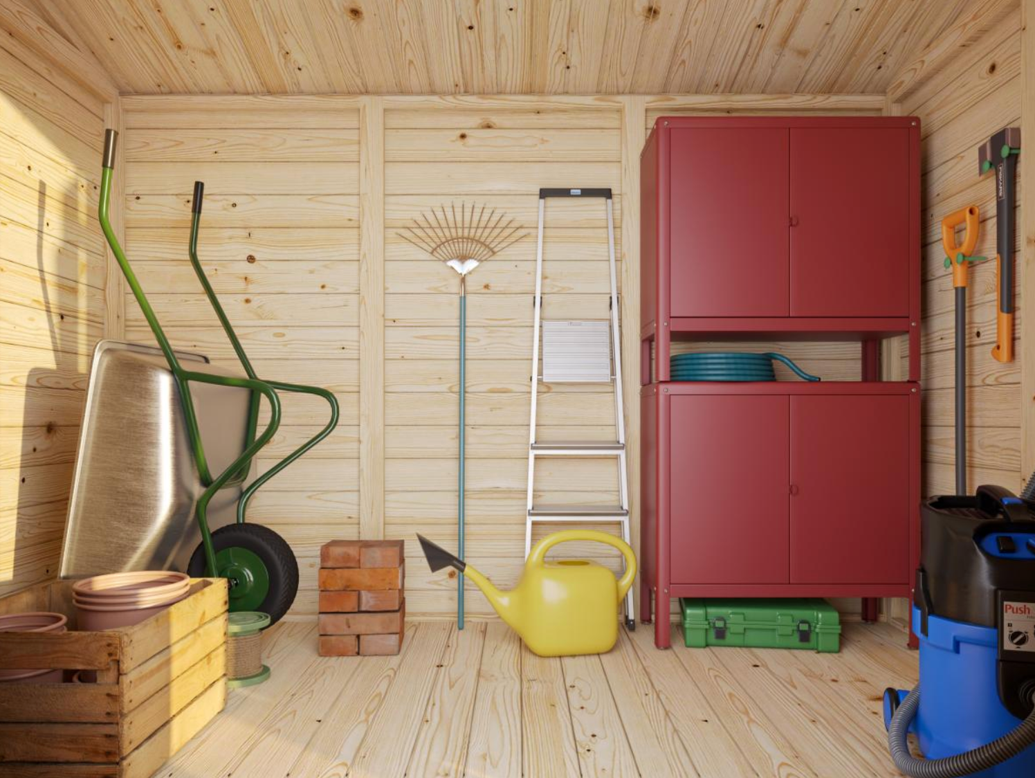 Palmako | Leif M (8′11″ × 5′7″ | 48.4 sq.ft.) Practical Garden Shed