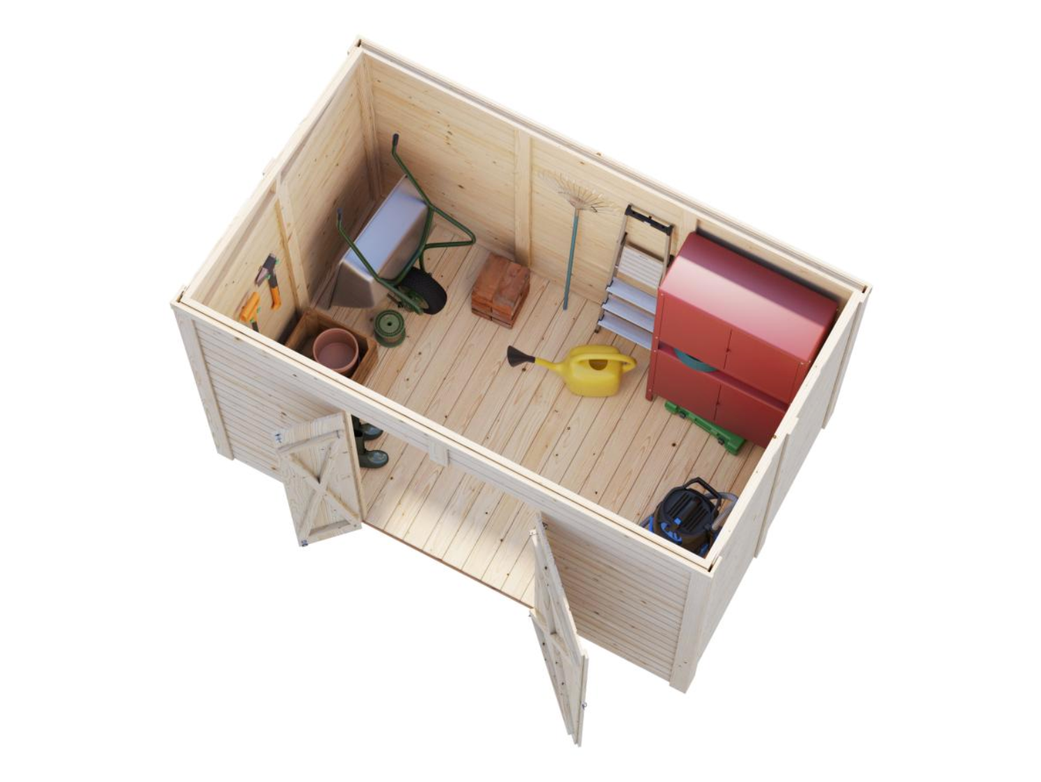 Palmako | Leif M (8′11″ × 5′7″ | 48.4 sq.ft.) Practical Garden Shed