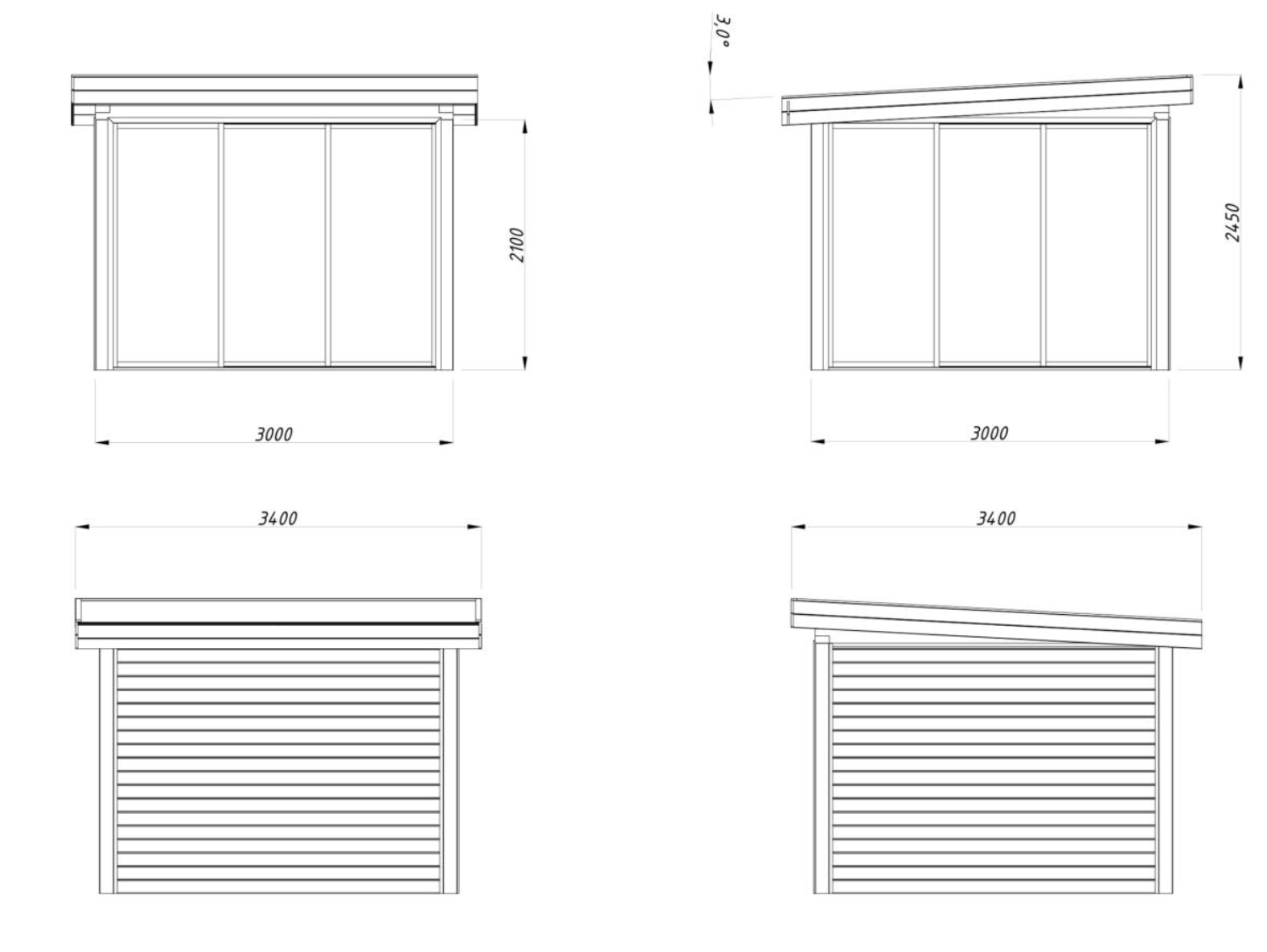Palmako | Lenna (9′10″ × 9′10″ | 89.3 sq.ft.) Glass Garden Room With Sliding Doors
