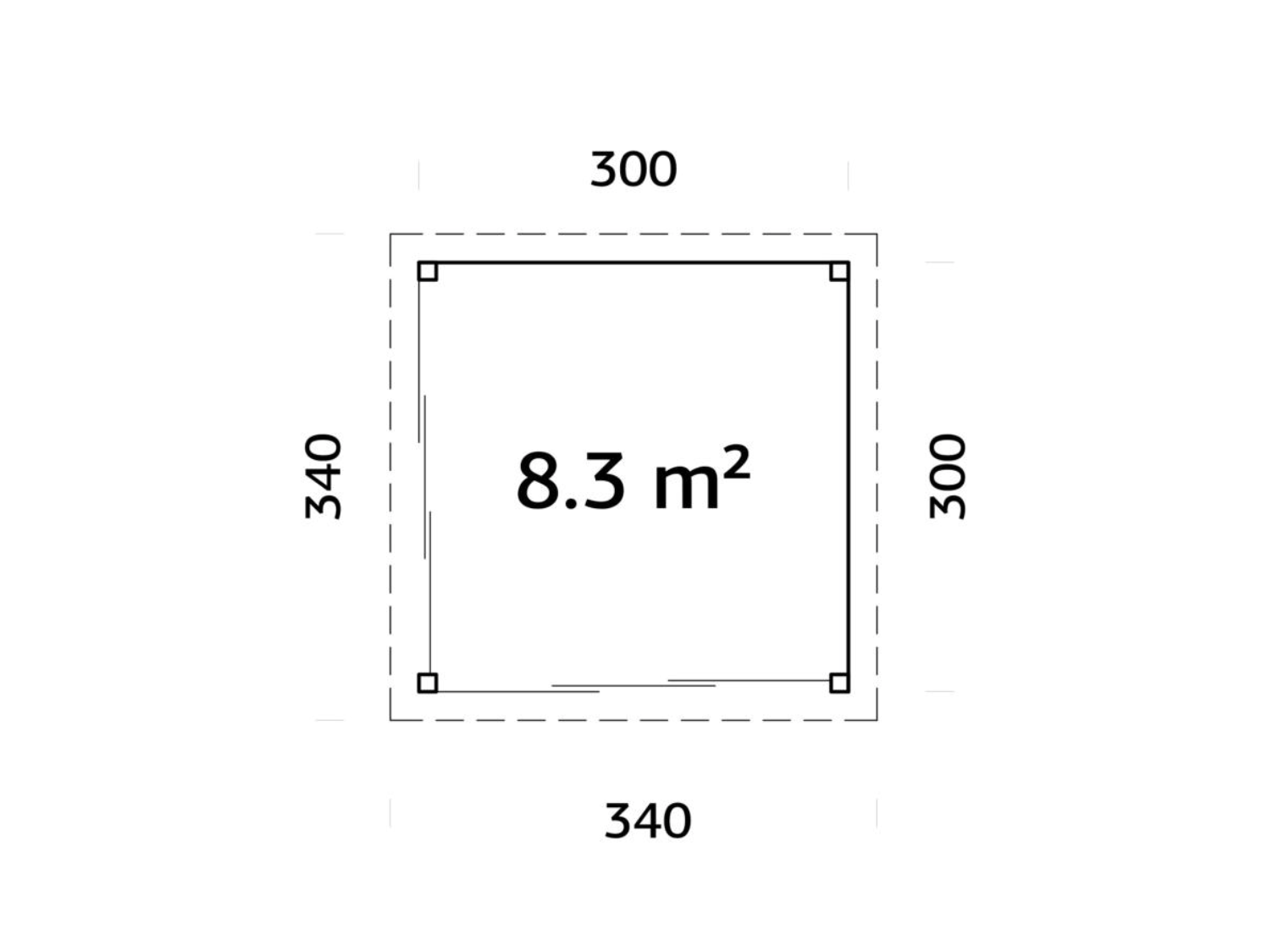 Palmako | Lenna (9′10″ × 9′10″ | 89.3 sq.ft.) Glass Garden Room With Sliding Doors