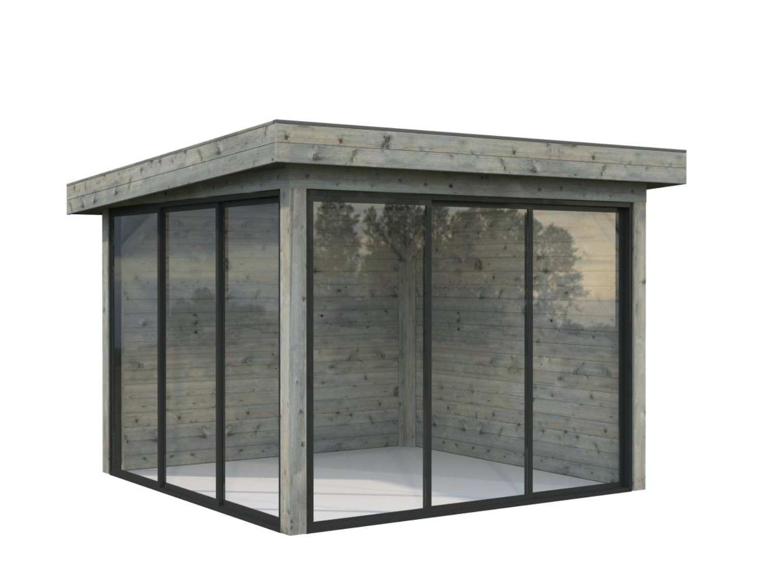 Palmako | Lenna (9′10″ × 9′10″ | 89.3 sq.ft.) Glass Garden Room With Sliding Doors