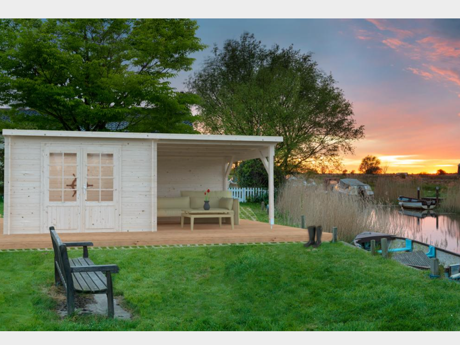 Palmako | Ella (20'0" x 10'6" | 180.8 sq.ft. | 1.1") Roof Summer House