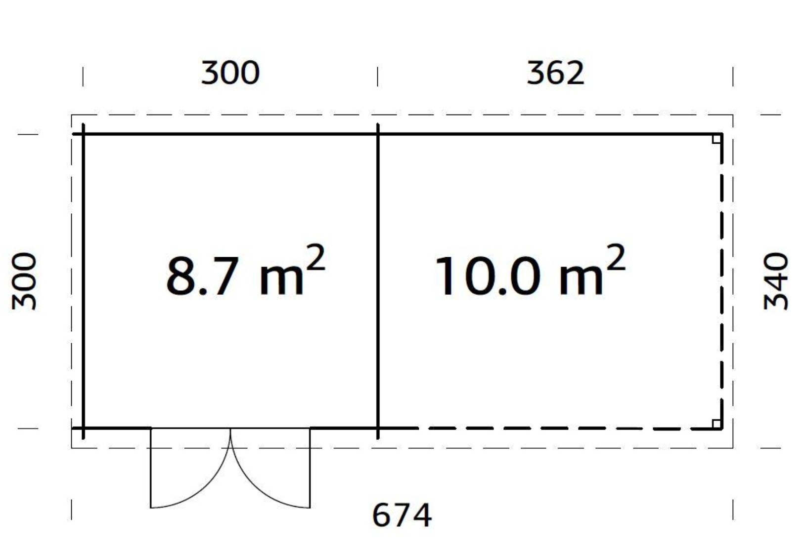 Palmako | Ella (22'0" x 10'6" | 201.3 sq.ft. | 1.1") Roof Summer House