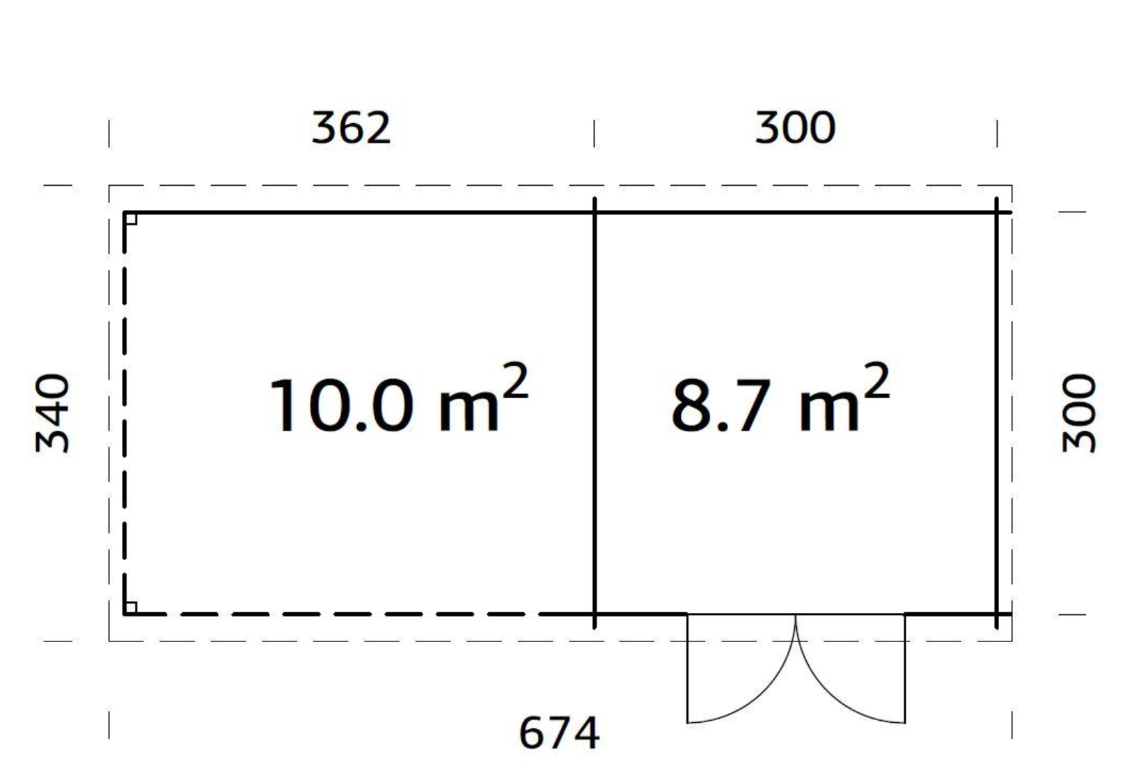 Palmako | Ella (22'0" x 10'6" | 201.3 sq.ft. | 1.1") Roof Summer House