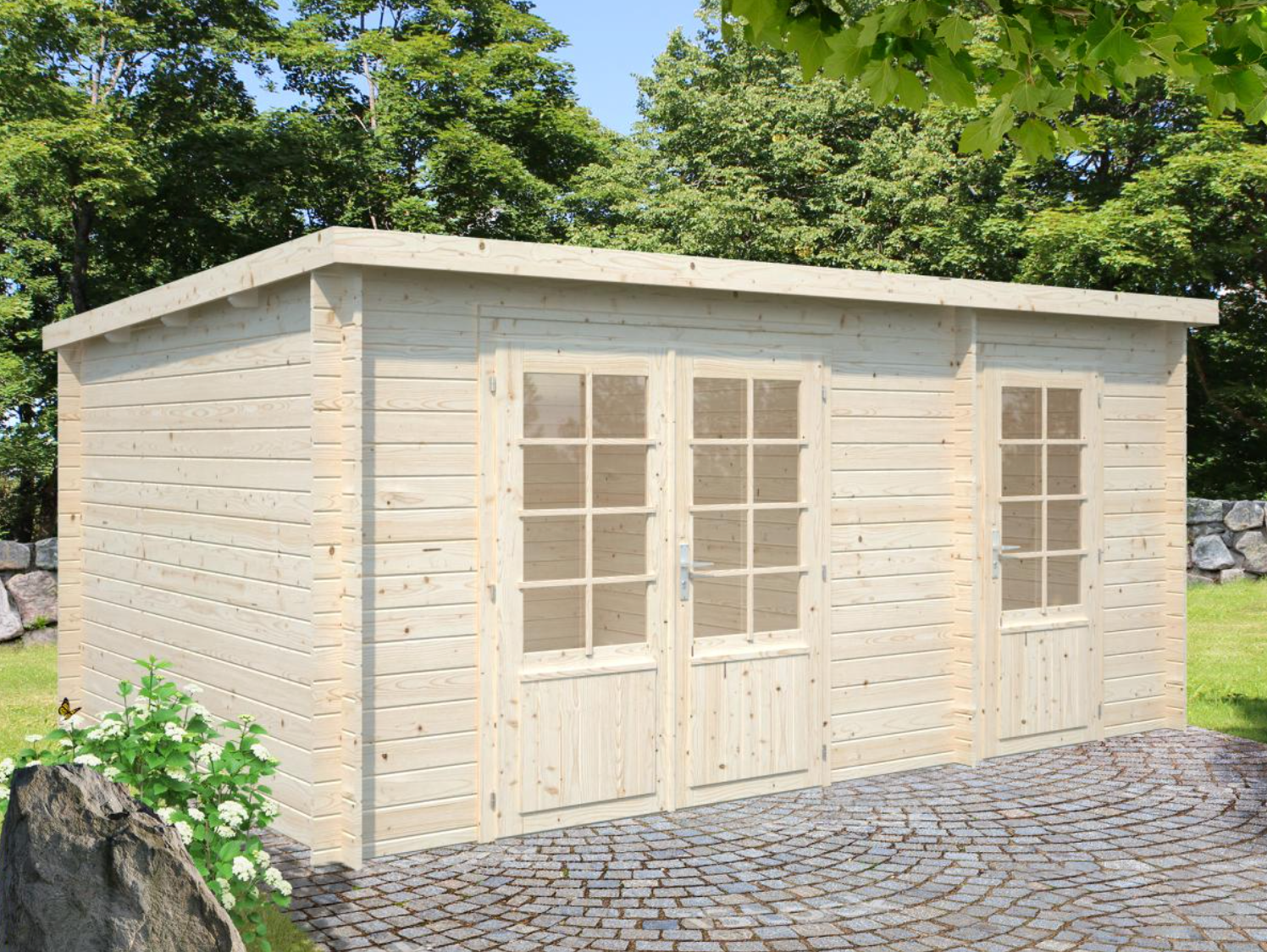 Palmako | Ella (15'5" x 10'6" | 139.9 sq.ft. | 1.1") Two Room Summer House