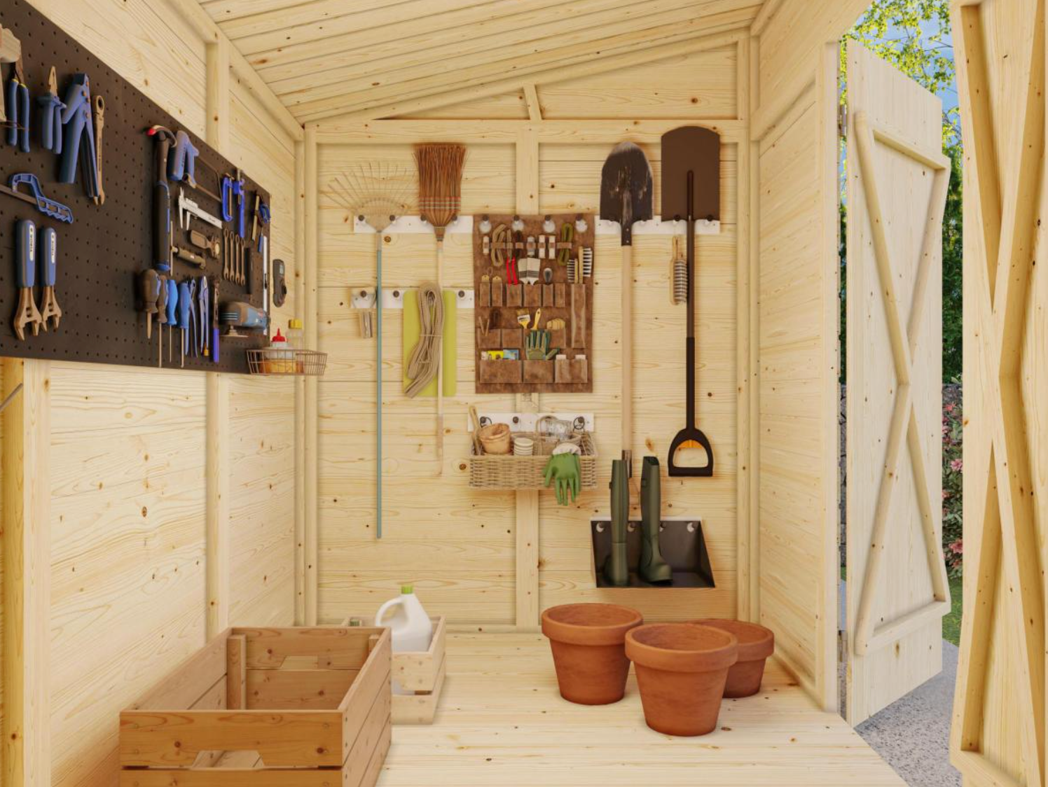 Palmako | Leif XL (15′1″ × 5′7″ | 48.4 sq.ft.) Spacious Garden Shed