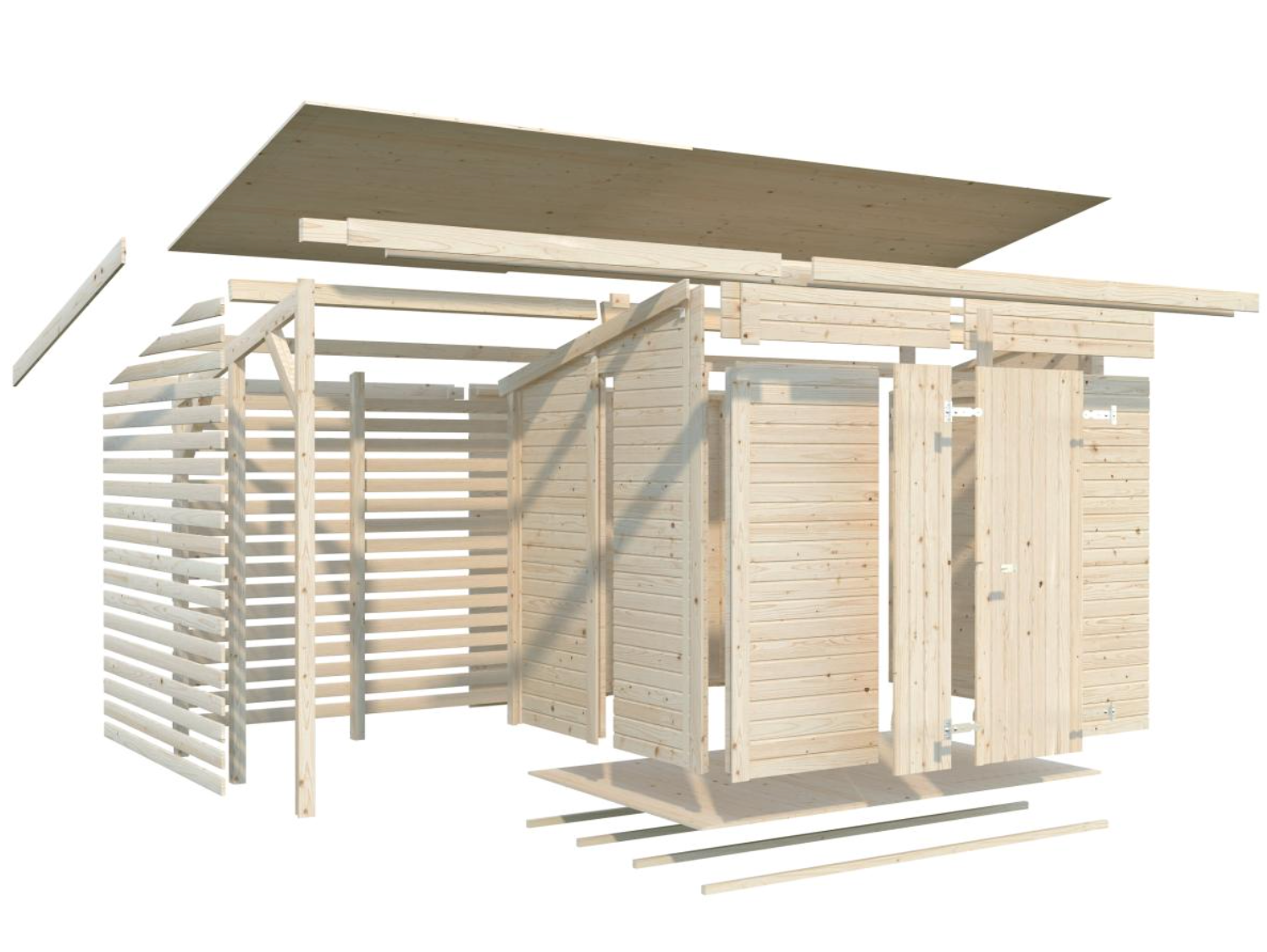 Palmako | Leif XL (15′1″ × 5′7″ | 48.4 sq.ft.) Spacious Garden Shed