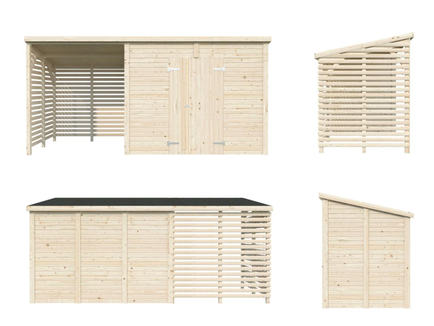 Palmako | Leif XL (15′1″ × 5′7″ | 48.4 sq.ft.) Spacious Garden Shed