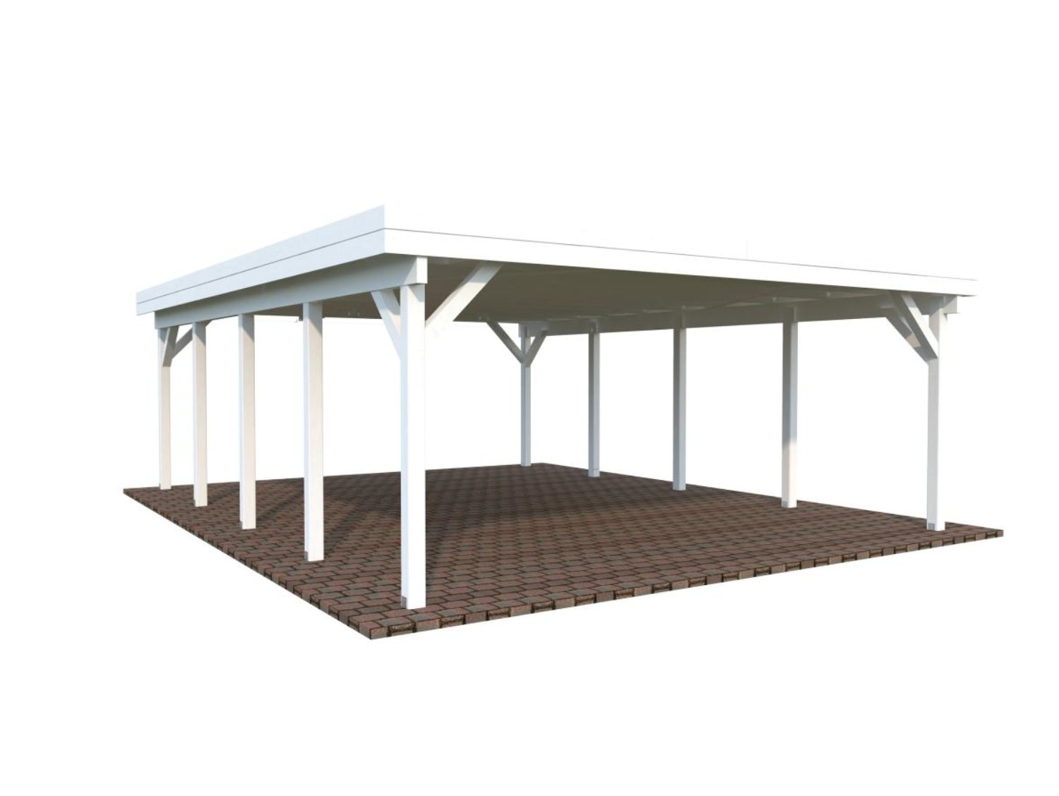 Palmako | Karl XL (18'3" x 24'0" | 437 sq.ft.) Large Pavilion or Modern Flat Roof Double Carport