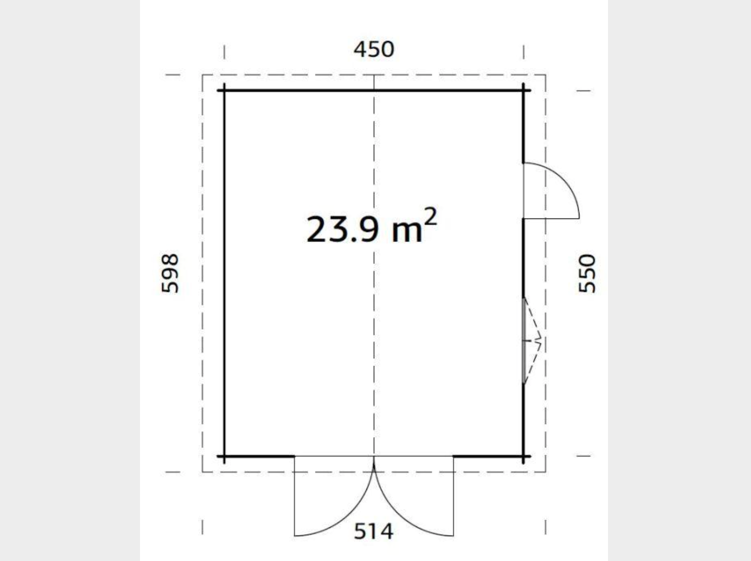 Palmako | Roger S (15'5" x 18'8" | 257.3 sq.ft.) Log Garage with Wooden Gate