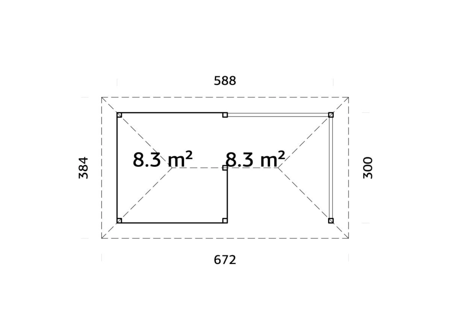 Palmako | Bianca 110 (19'3" x 9'10" | 179 sq.ft.) Garden Bar With Canopy