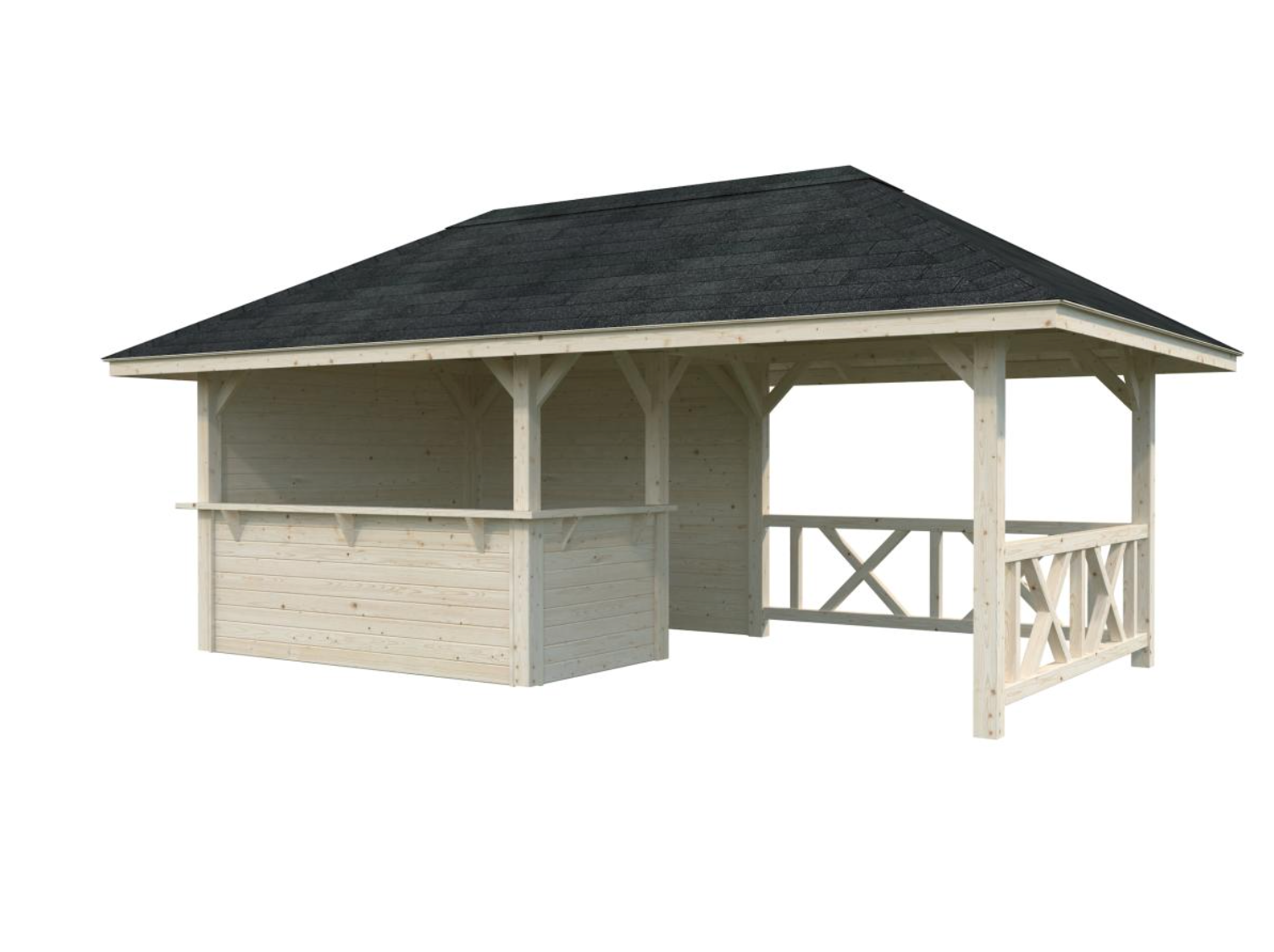 Palmako | Bianca 110 (19'3" x 9'10" | 179 sq.ft.) Garden Bar With Canopy