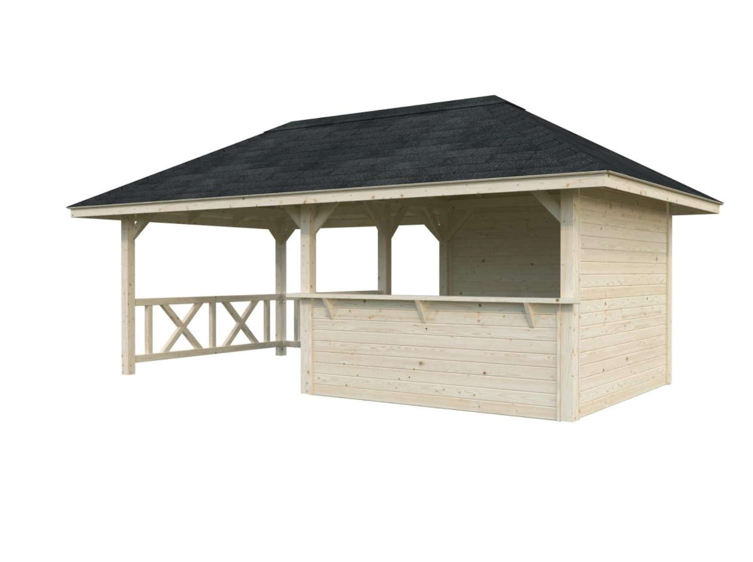 Palmako | Bianca 110 (19'3" x 9'10" | 179 sq.ft.) Garden Bar With Canopy