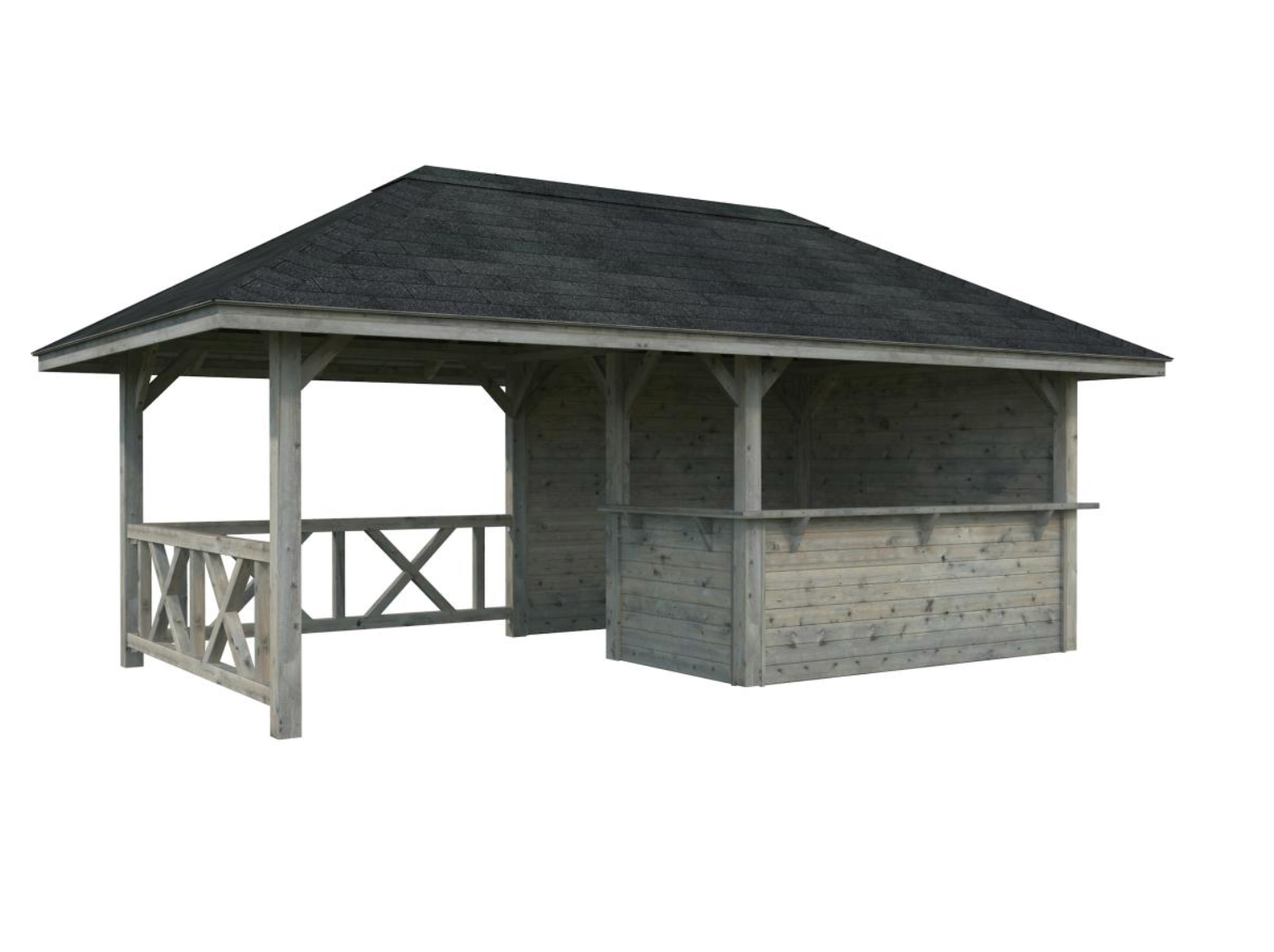 Palmako | Bianca 110 (19'3" x 9'10" | 179 sq.ft.) Garden Bar With Canopy