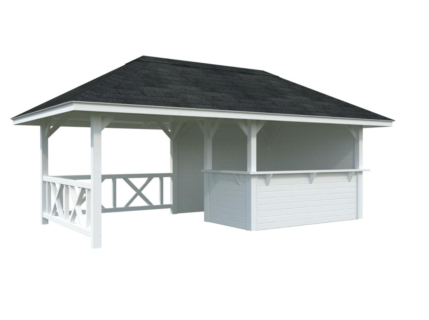 Palmako | Bianca 110 (19'3" x 9'10" | 179 sq.ft.) Garden Bar With Canopy