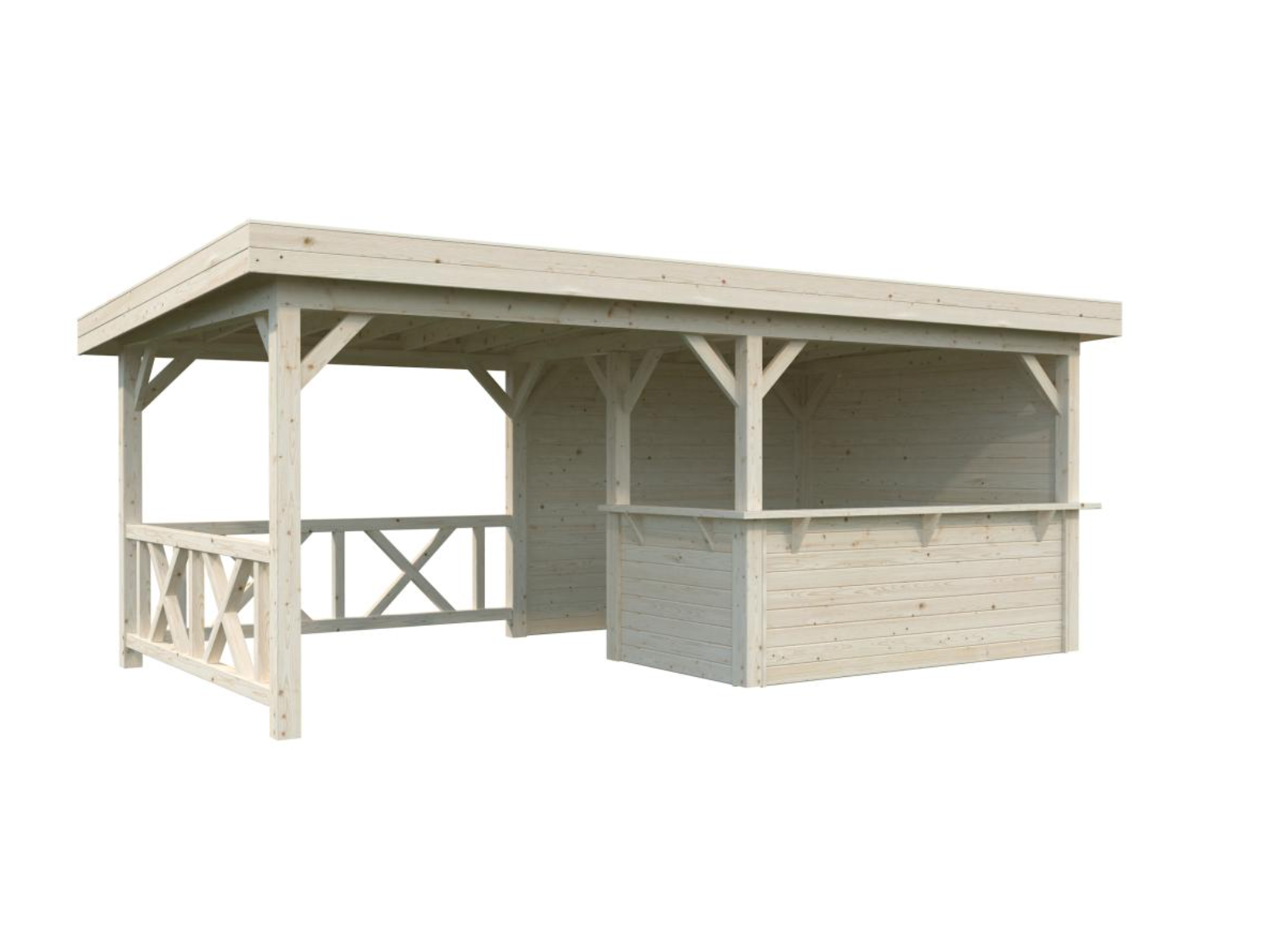 Palmako | Lenna 310 (19'3" x 9'10" | 179 sq.ft.) Garden Bar With Canopy