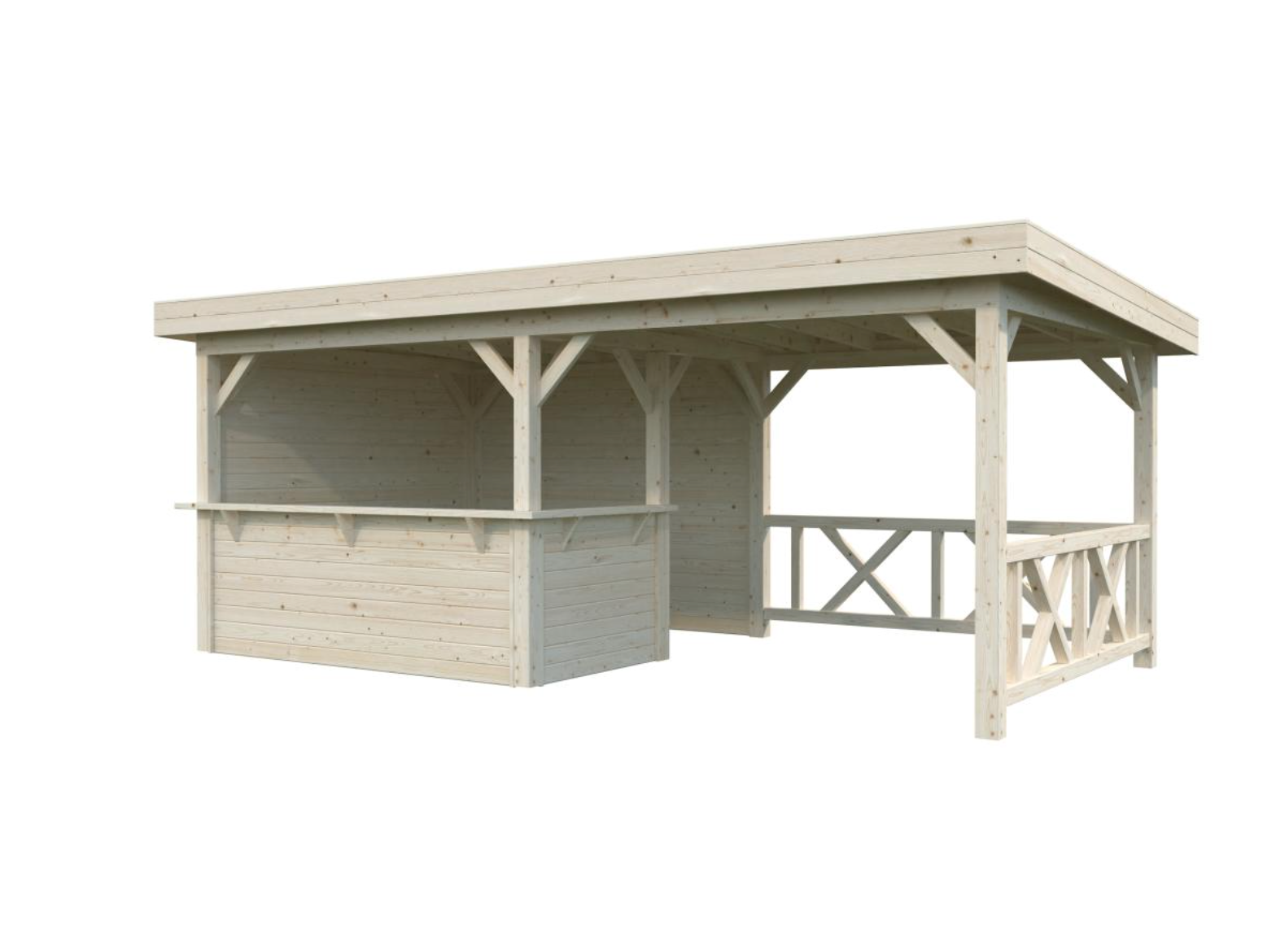 Palmako | Lenna 310 (19'3" x 9'10" | 179 sq.ft.) Garden Bar With Canopy