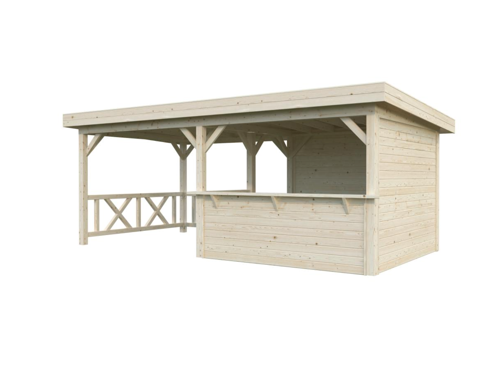 Palmako | Lenna 310 (19'3" x 9'10" | 179 sq.ft.) Garden Bar With Canopy