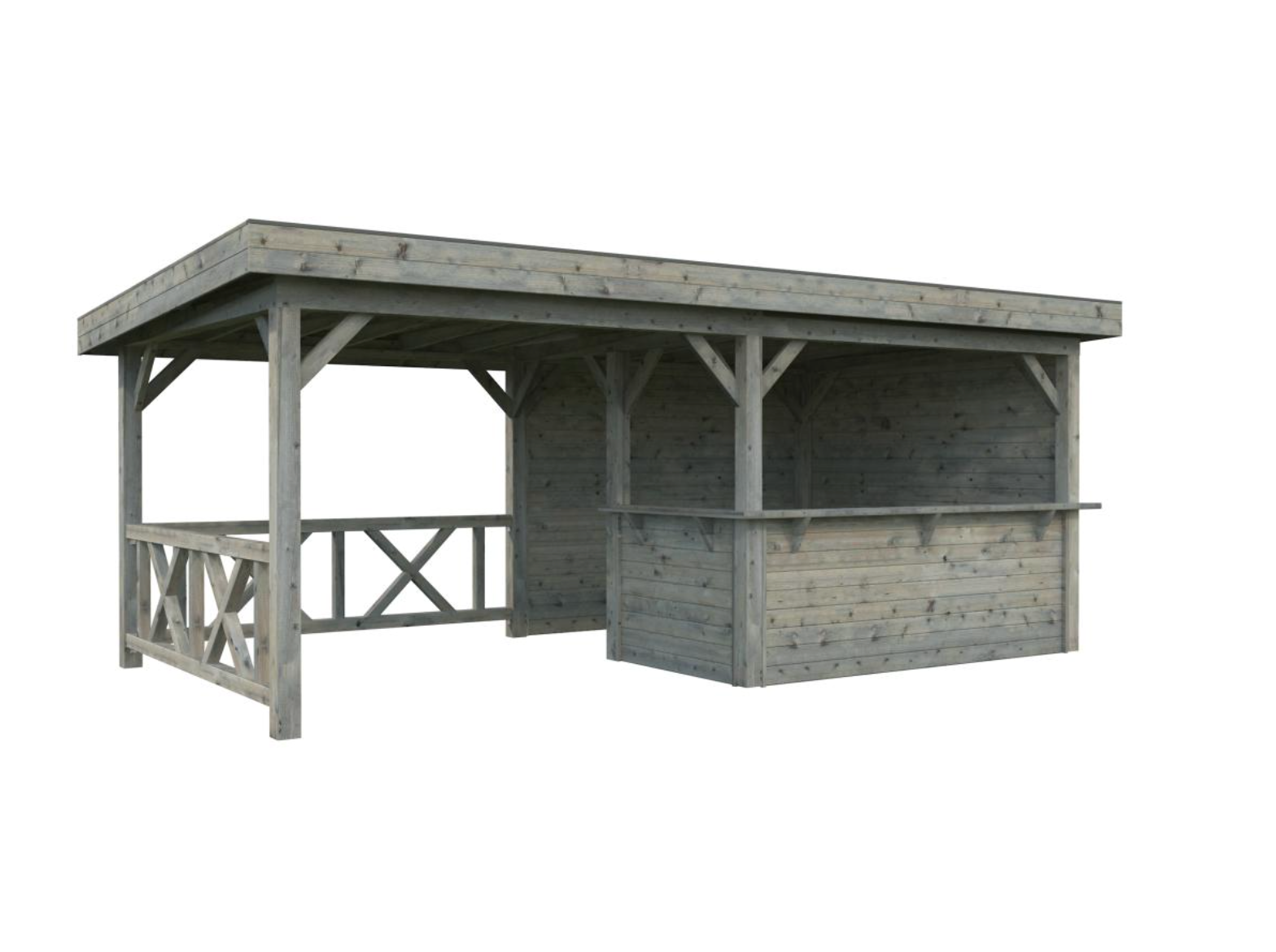 Palmako | Lenna 310 (19'3" x 9'10" | 179 sq.ft.) Garden Bar With Canopy