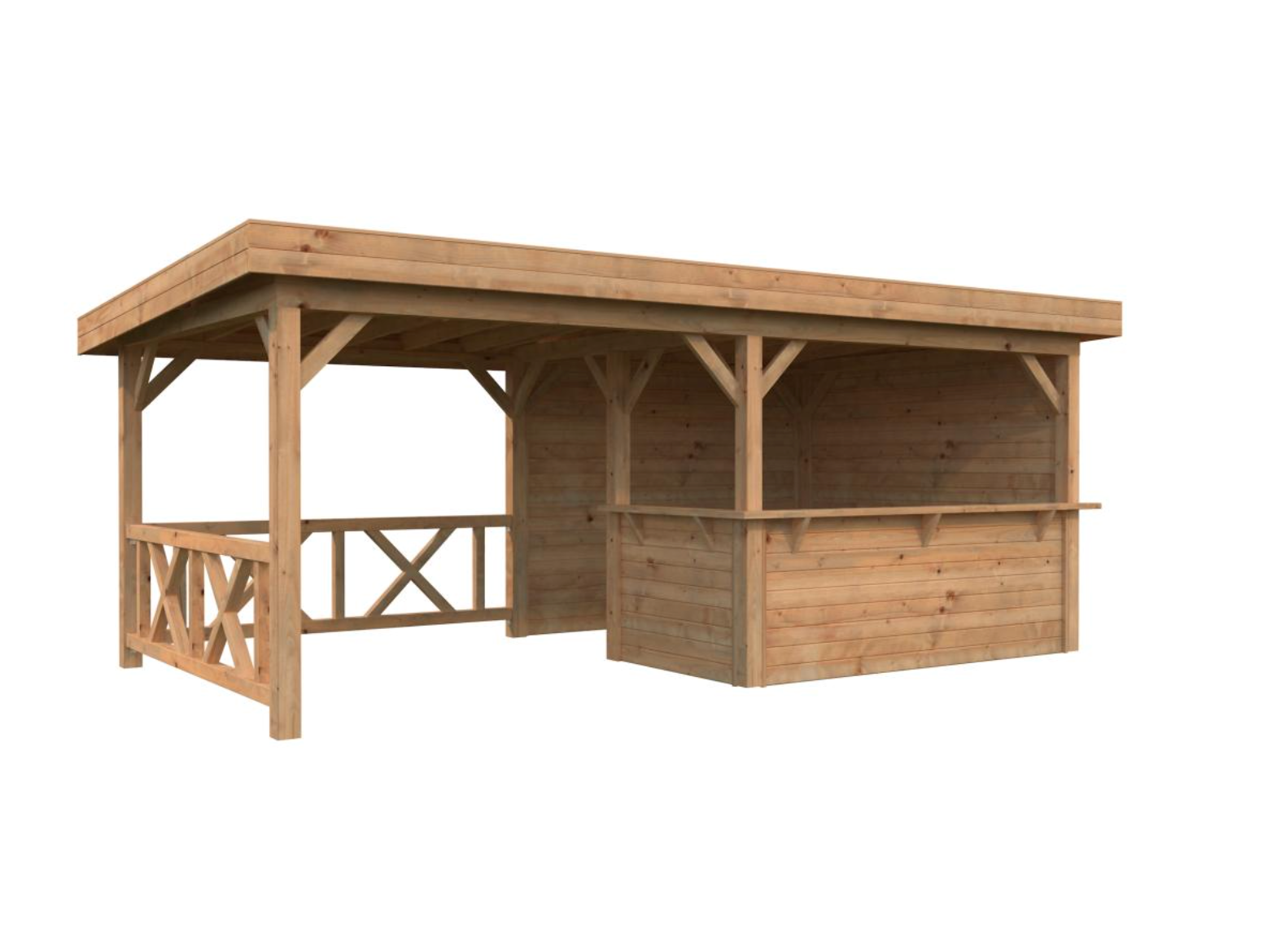 Palmako | Lenna 310 (19'3" x 9'10" | 179 sq.ft.) Garden Bar With Canopy