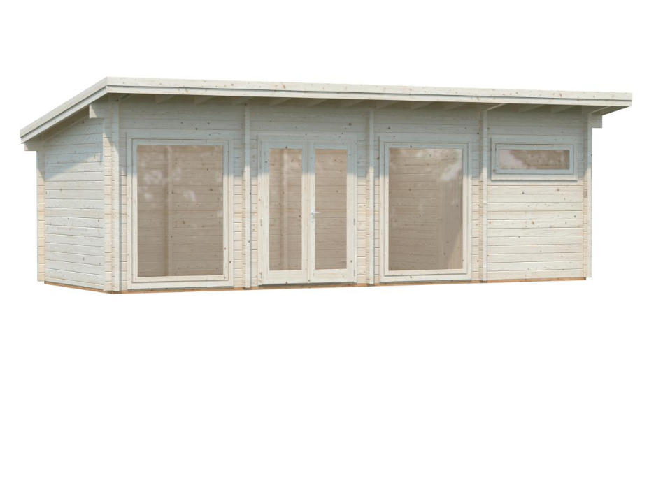 Palmako | Heidi XL (27'7" x 10'6" | 245 sq.ft. | 2.8") Large 2-Room Log Garden House