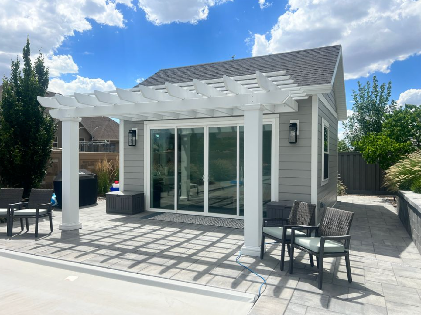Arbors Direct | Tranquility Attached Fiberglass Pergola