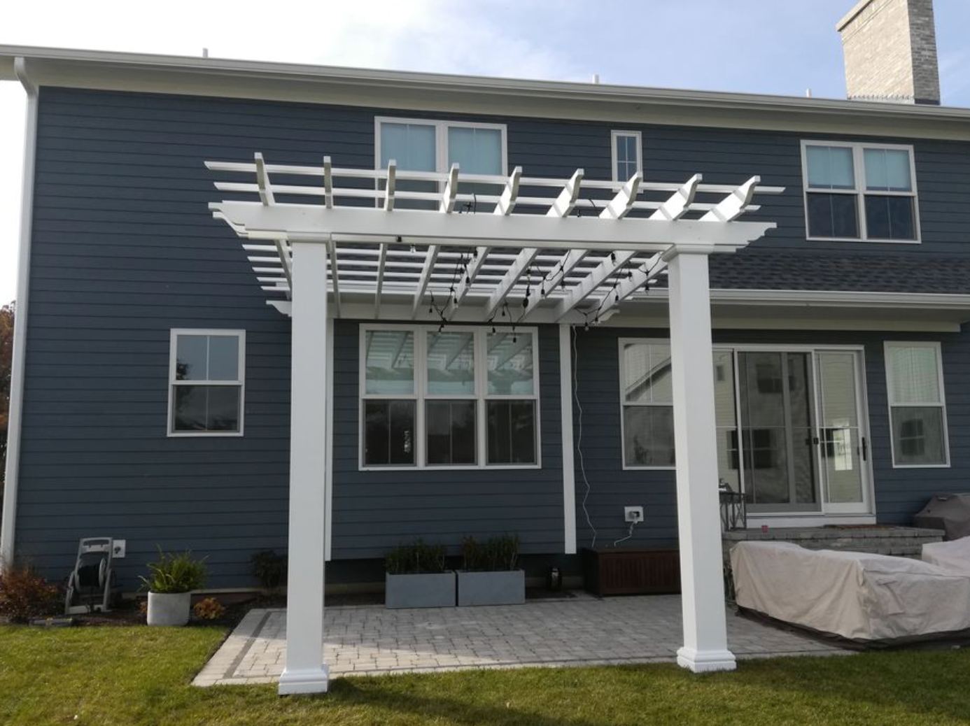 Arbors Direct | Tranquility Attached Fiberglass Pergola