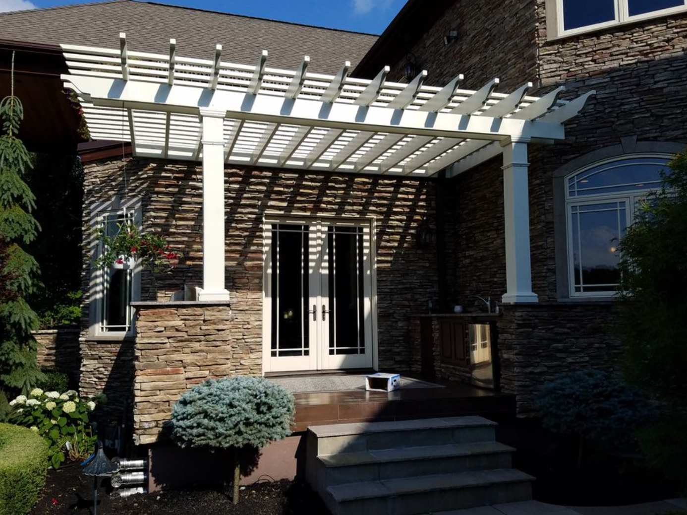 Arbors Direct | Tranquility Attached Fiberglass Pergola
