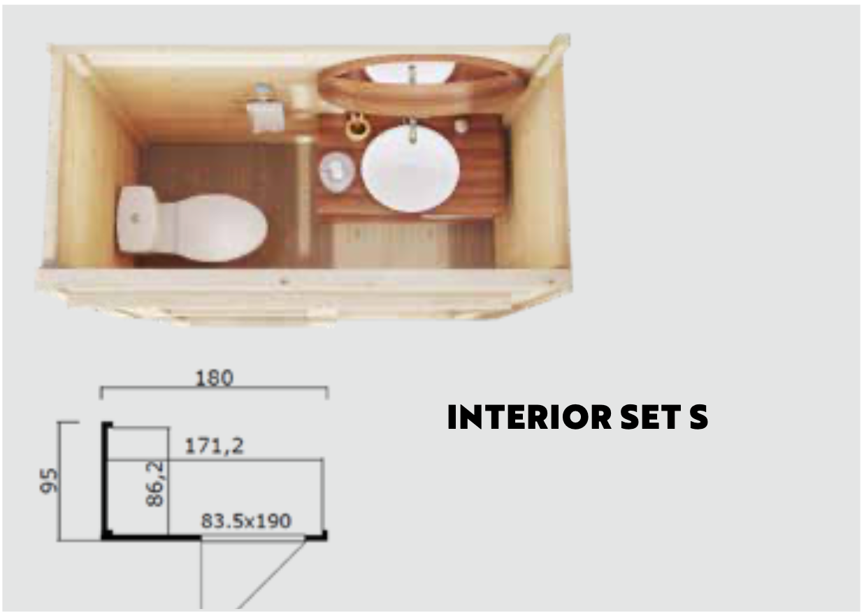 Lasita Maja | Domeo 11 (16'5" x 19'6" | 224 sq.ft.) Modern Cabin With Two Separate Rooms And Large Glass Fronts