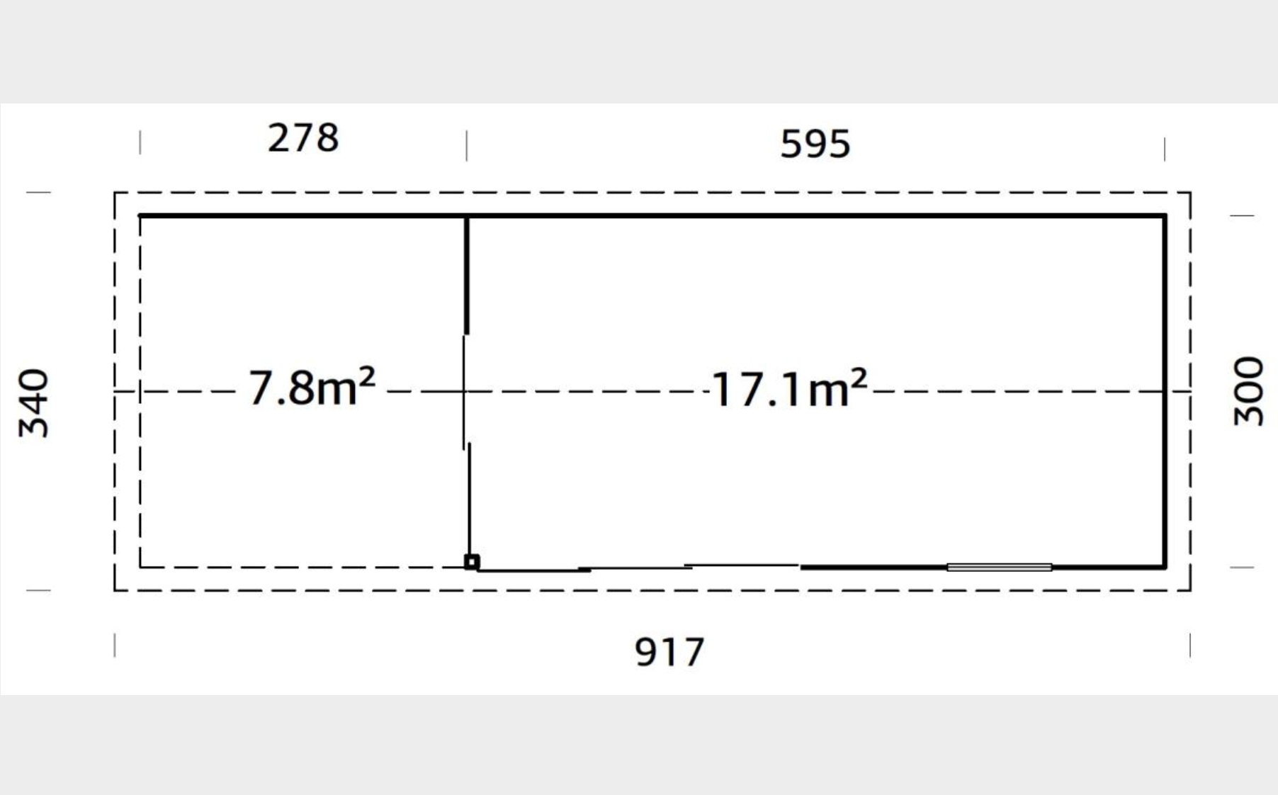 Palmako | Amanda M+ (28'7" x 9'10" | 268.0 sq.ft. | 1.7") Modern Garden Room with Canopy and Sliding Doors