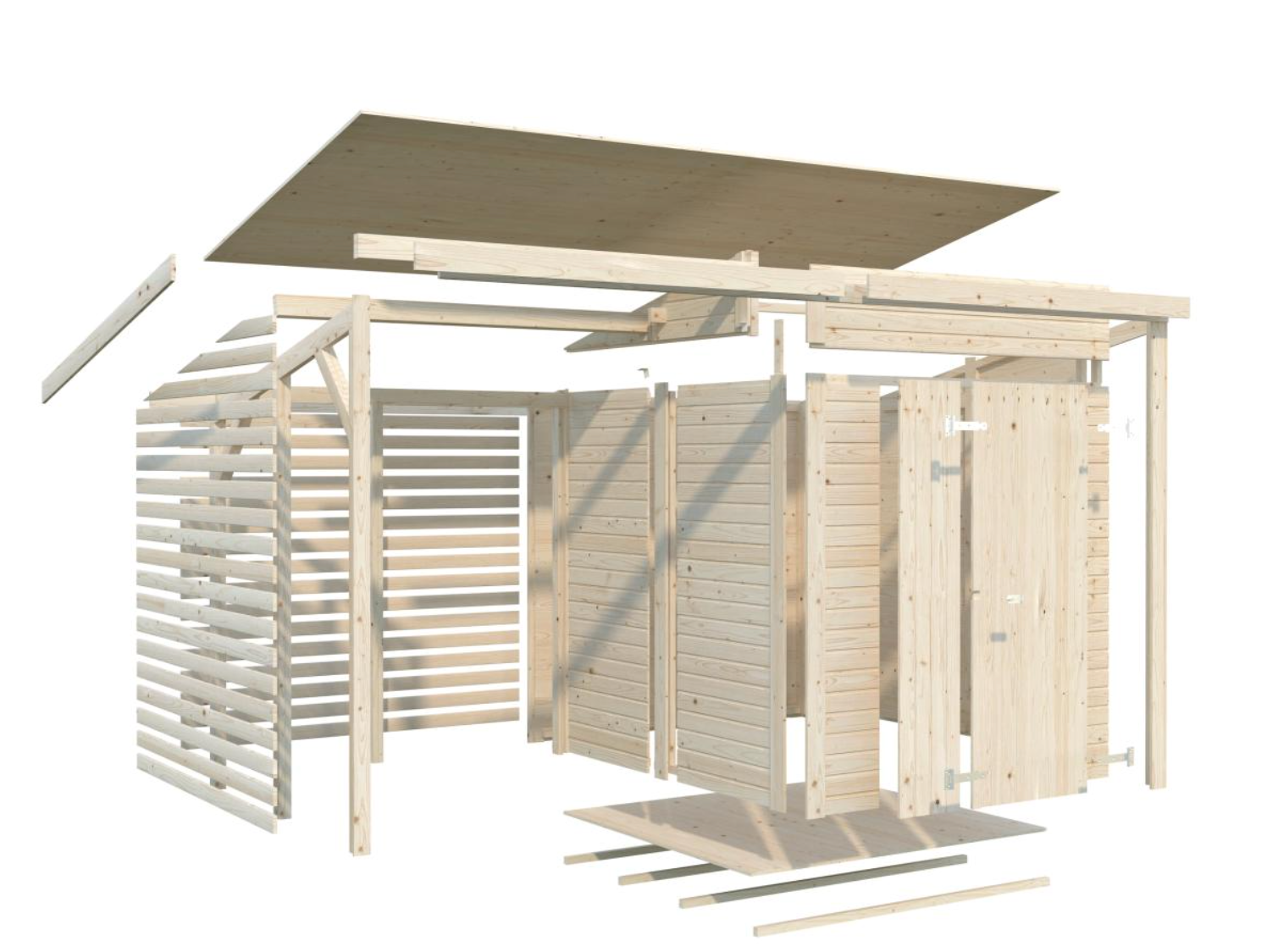 Palmako | Leif L (12′2″ × 5′7″ | 32.3 sq.ft.) Practical Garden Shed