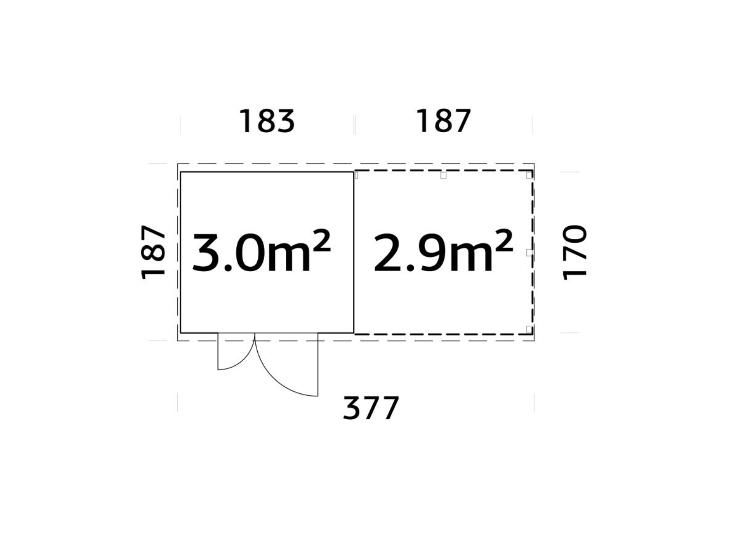 Palmako | Leif L (12′2″ × 5′7″ | 32.3 sq.ft.) Practical Garden Shed