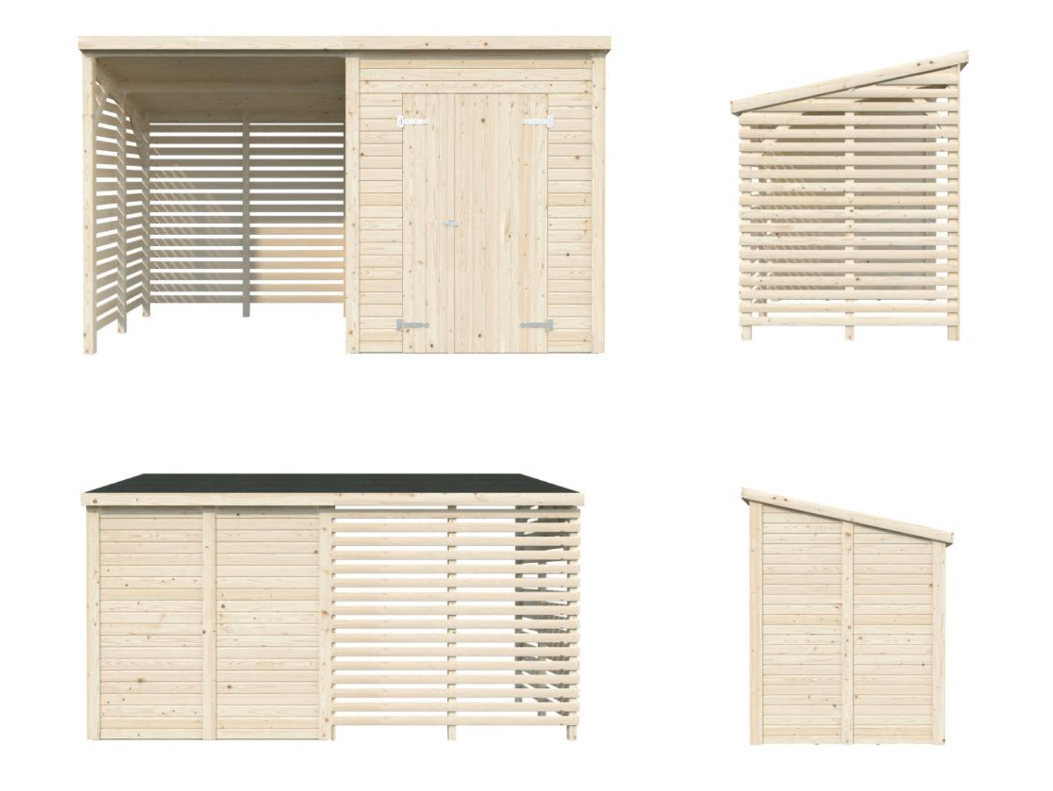 Palmako | Leif L (12′2″ × 5′7″ | 32.3 sq.ft.) Practical Garden Shed