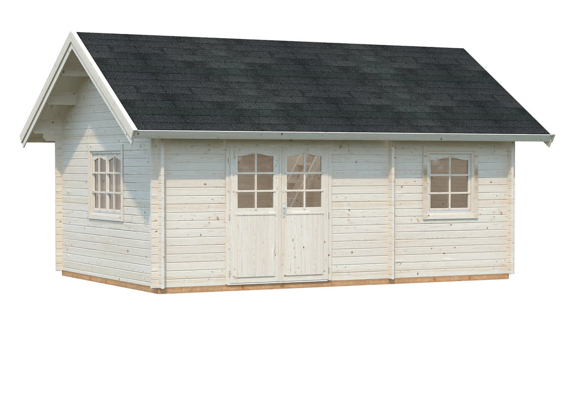 Palmako | Sandra M (19'1" x 13'5" | 321.8 sq.ft. | 1.7") 3-Room Traditional Holiday Log Cabin
