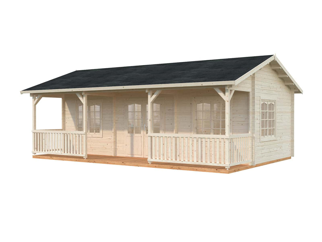 Palmako | Sandra L (25'11" x 12'2" | 395 sq.ft. | 1.7") Multi-Room Log Cabin