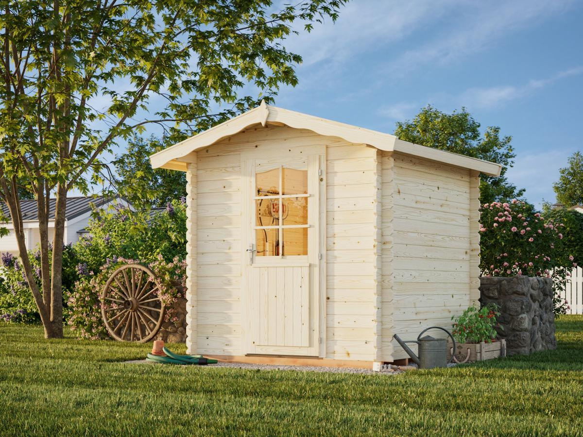 Palmako | Vivian S (7'3" x 7'3" | 40.9 sq.ft. | 1.1") Compact Garden Log Cabin