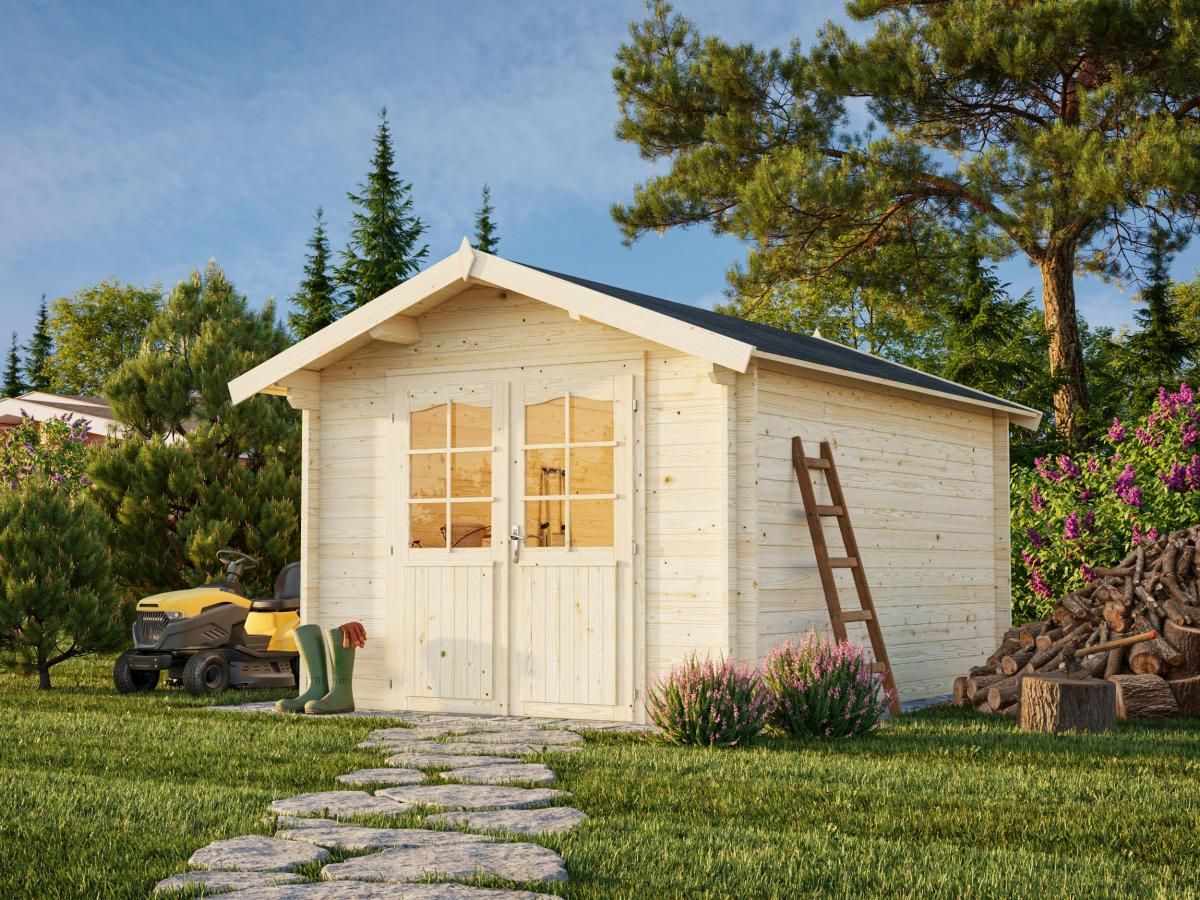 Palmako | Lotta M (9'8" x 13'1" | 107.6 sq.ft. | 1.3") Traditional Garden Log Cabin