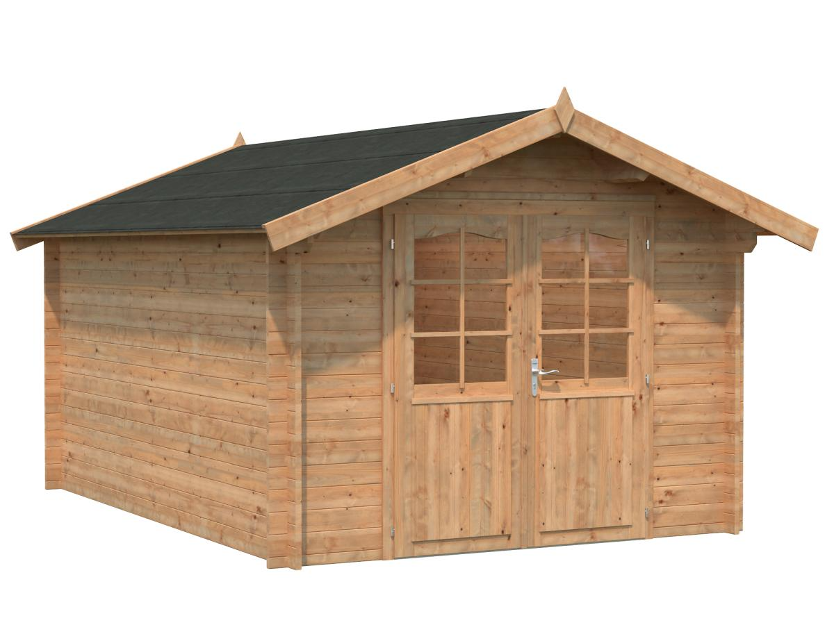 Palmako | Lotta M (9'8" x 13'1" | 107.6 sq.ft. | 1.3") Traditional Garden Log Cabin