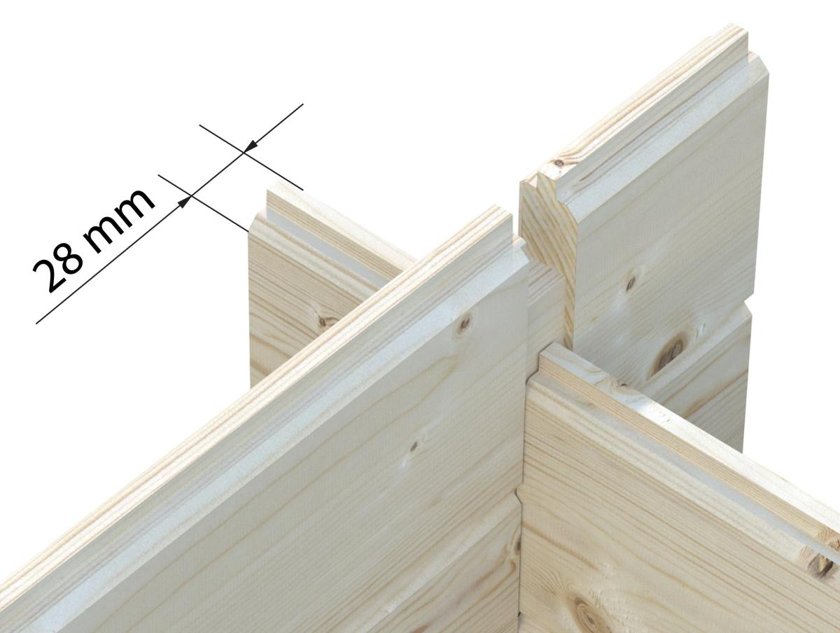 Palmako | Klara S (9'10" x 6'7" | 50.6 sq.ft. | 1.1") Beach Hut Style Tiny Log Cabin or Garden Shed