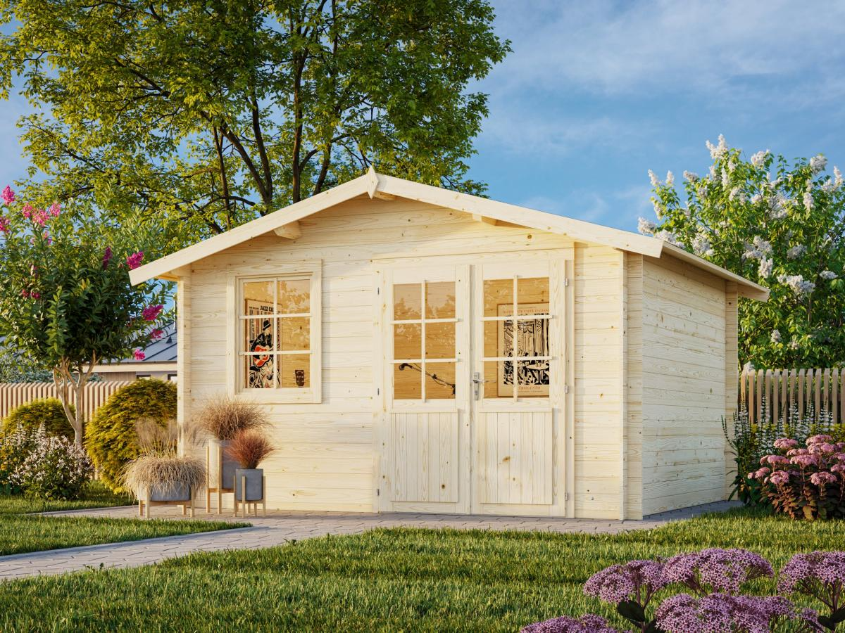 Palmako | Klara M (12'6" x 10'6" | 111.9 sq.ft. | 1.1") Compact Garden Log Cabin