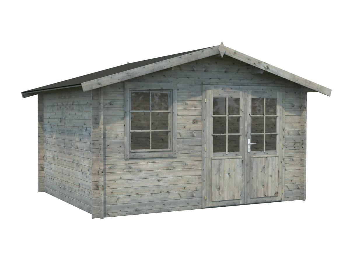 Palmako | Klara M (12'6" x 10'6" | 111.9 sq.ft. | 1.1") Compact Garden Log Cabin