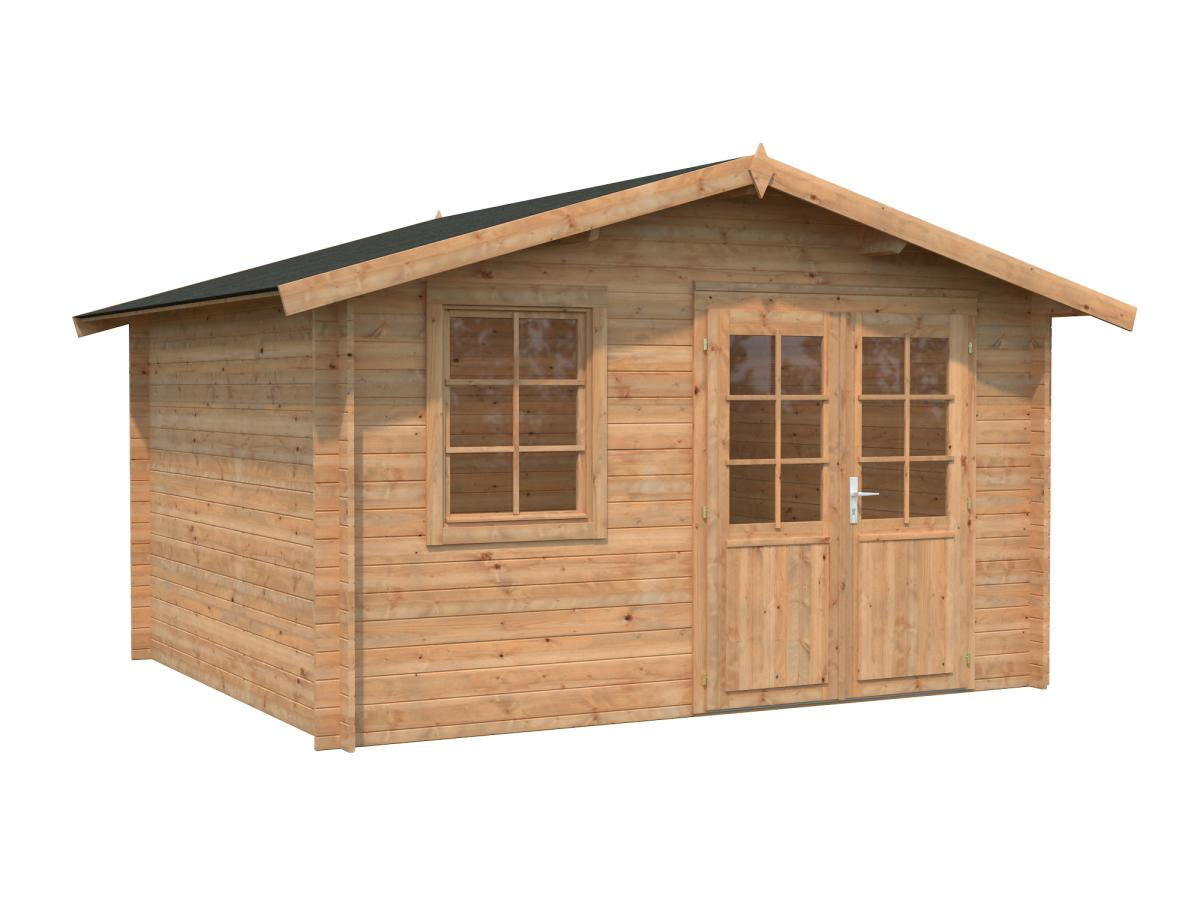 Palmako | Klara M (12'6" x 10'6" | 111.9 sq.ft. | 1.1") Compact Garden Log Cabin