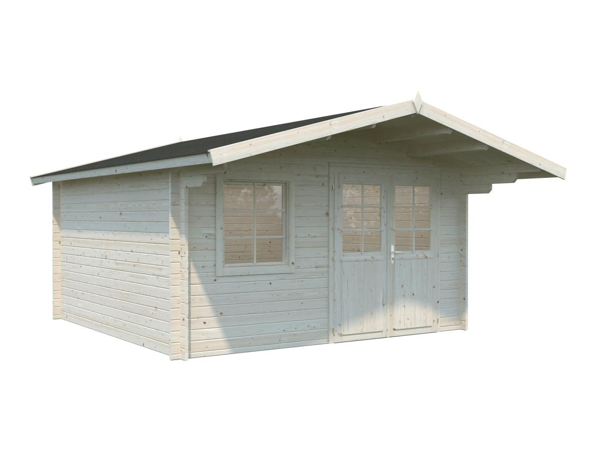 Palmako | Britta S (13'5" x 13'5" | 157.2 sq.ft. | 1.6") Swiss Chalet Style Garden Log Cabin