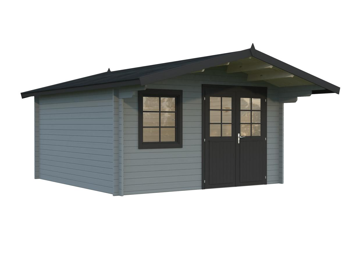 Palmako | Britta S (13'5" x 13'5" | 157.2 sq.ft. | 1.6") Swiss Chalet Style Garden Log Cabin