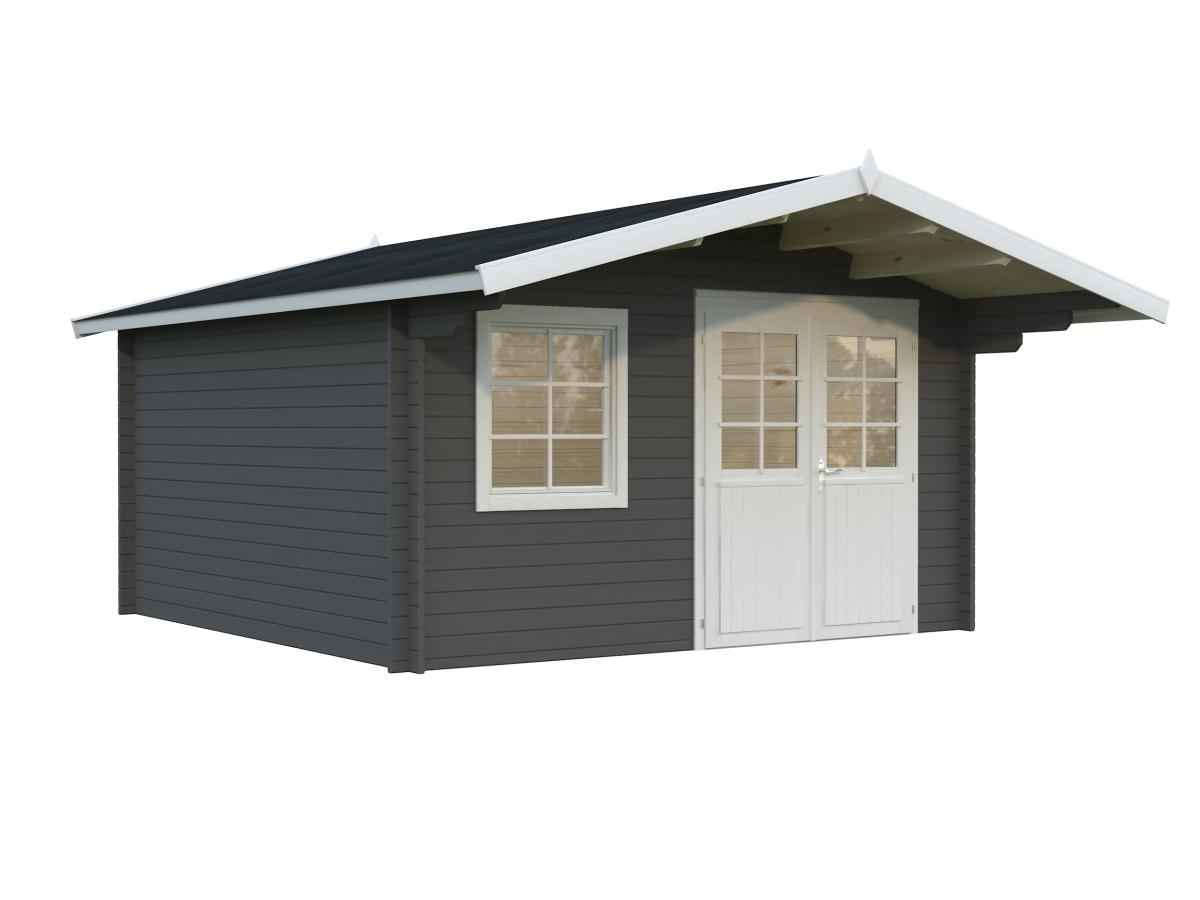 Palmako | Britta S (13'5" x 13'5" | 157.2 sq.ft. | 1.6") Swiss Chalet Style Garden Log Cabin