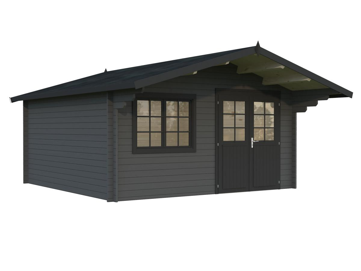 Palmako | Britta M (14'8" x 14'8" | 188.4 sq.ft. | 1.6") Swiss Chalet Style Garden Log Cabin