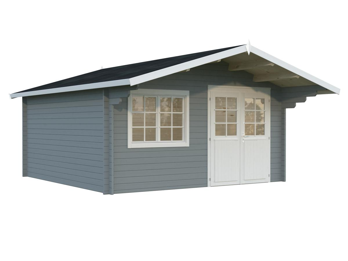 Palmako | Britta M (14'8" x 14'8" | 188.4 sq.ft. | 1.6") Swiss Chalet Style Garden Log Cabin